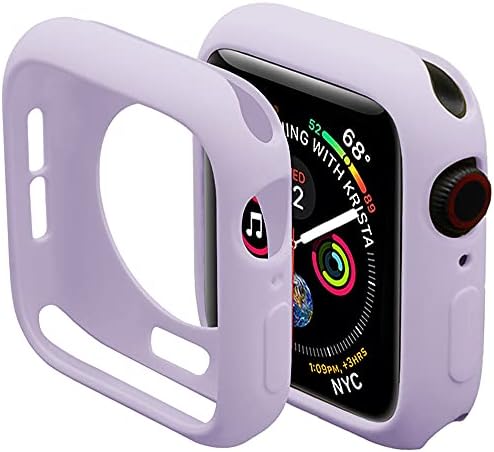 Miimall תואם ל- Apple Watch Case Series 4 5 40 ממ, כיסוי פגוש מגן גמיש עמיד TPU עבור Apple Watch Series 5 Series 4 40