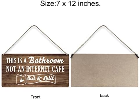 תפאורה לקיר סגנון שירותים זה נייר חדר אמבטיה שלטי עץ עץ