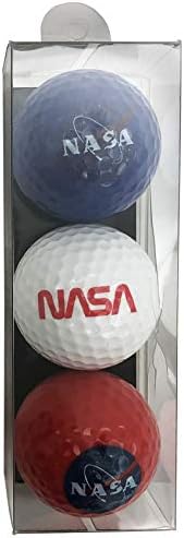 קיי-מוסקולו סיטידרימשופ נאס 'א ספייס לוגו כדורי גולף למזכרת כדורי גולף 3 חבילות כדורי גולף ייחודיים של נאס' א
