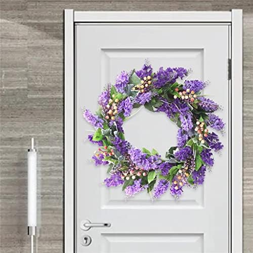 TJLSS זר לבבנדר פרחים מלאכותיים תלולית גרנדס קיר חתונה קישוט קיר תפאורה דלת דלת ביתית עיצוב חלון
